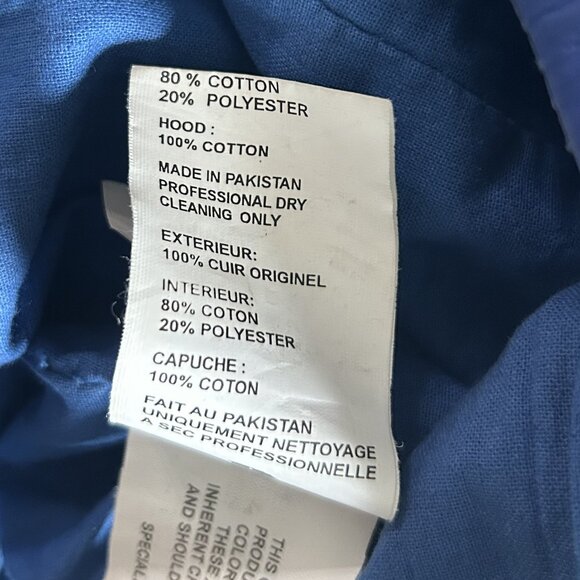 Doma Electric Blue Leather Jacket with Detachable Hood ALT ASO Clary Fray - Picture 12 of 16